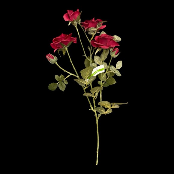Ashland Elegant Red Rose Long Stem Artificial Flowers 22” - Picture 1 of 2